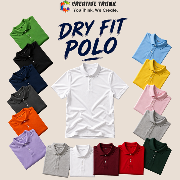Super Premium Plain Dry Fit Polo Tshirt